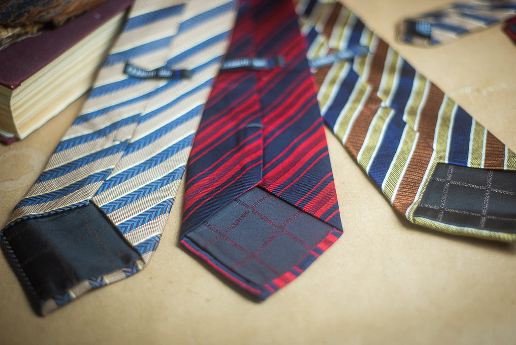 Cerruti 1881 vintage necktie, silk stripe neckties for men, best man gift