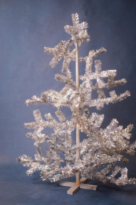 Vintage Aluminum Christmas Tree | 117 cm (46.06 in) Retro Silver Tabletop XL