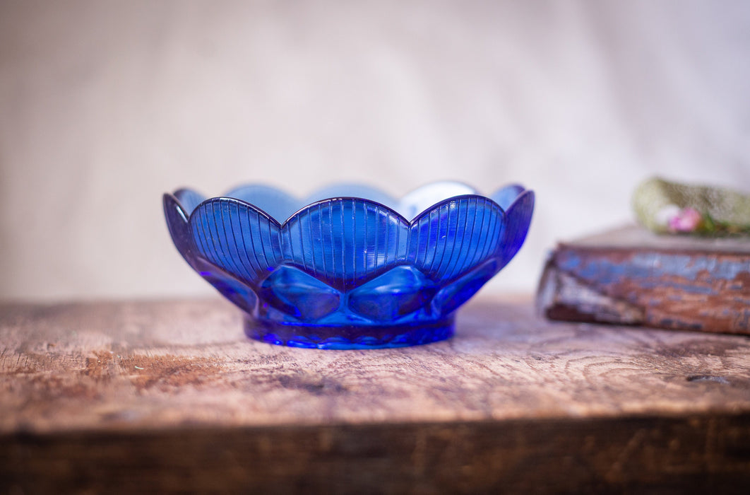 Vintage Cobalt Blue Glass Serving Bowls, 1970s European Tableware Options