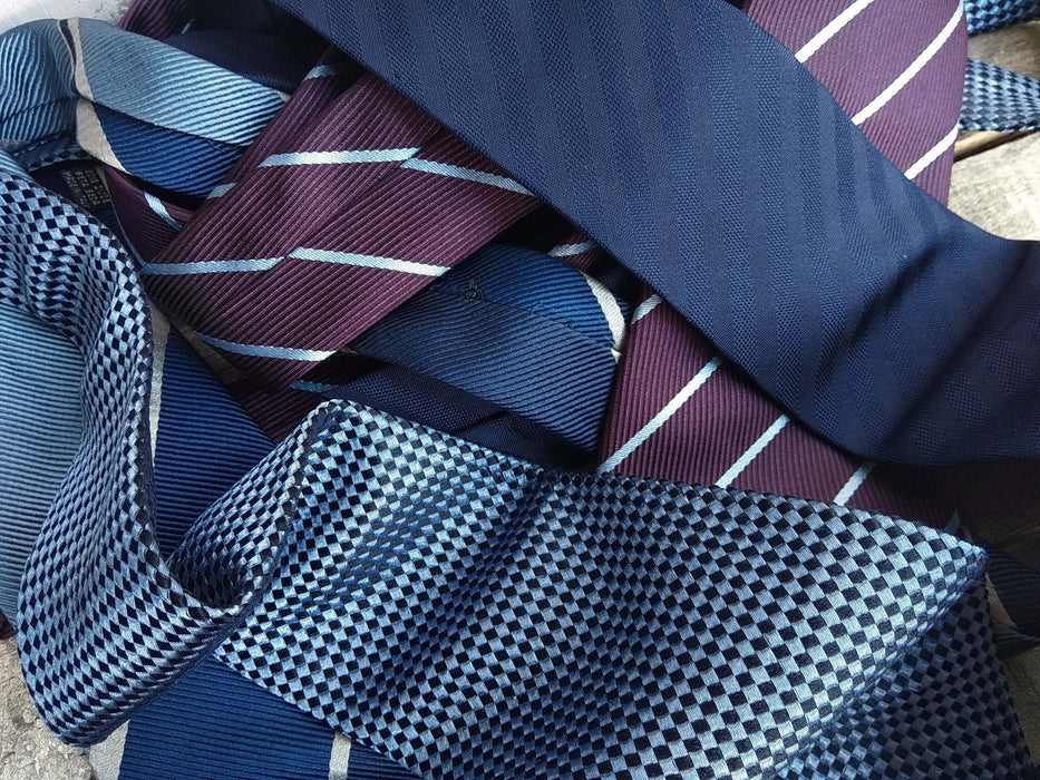 Vintage Silk Neckties - Classic Striped Ties | Italian Made Formal Necktie Set