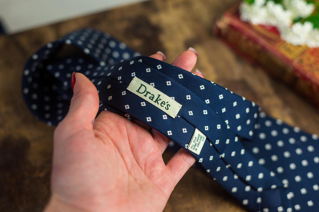 Vintage Blue Silk Neckties, Designer Wedding Tie Collection, Italian Formal Menswear