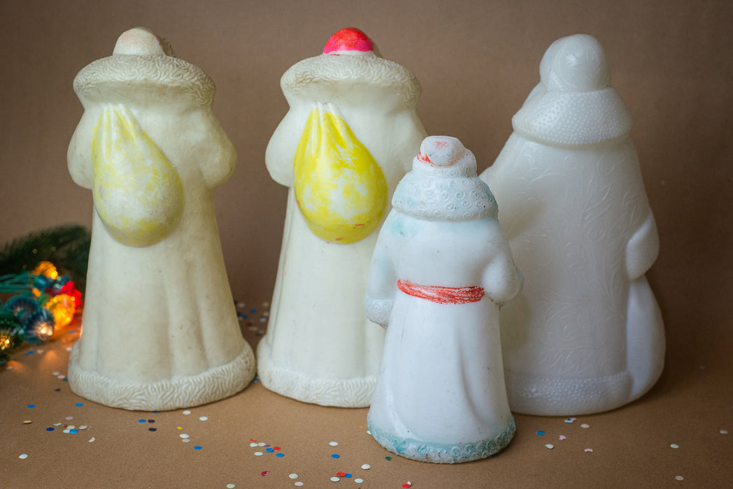 Vintage Santa Claus Plastic Ornament, Father Frost