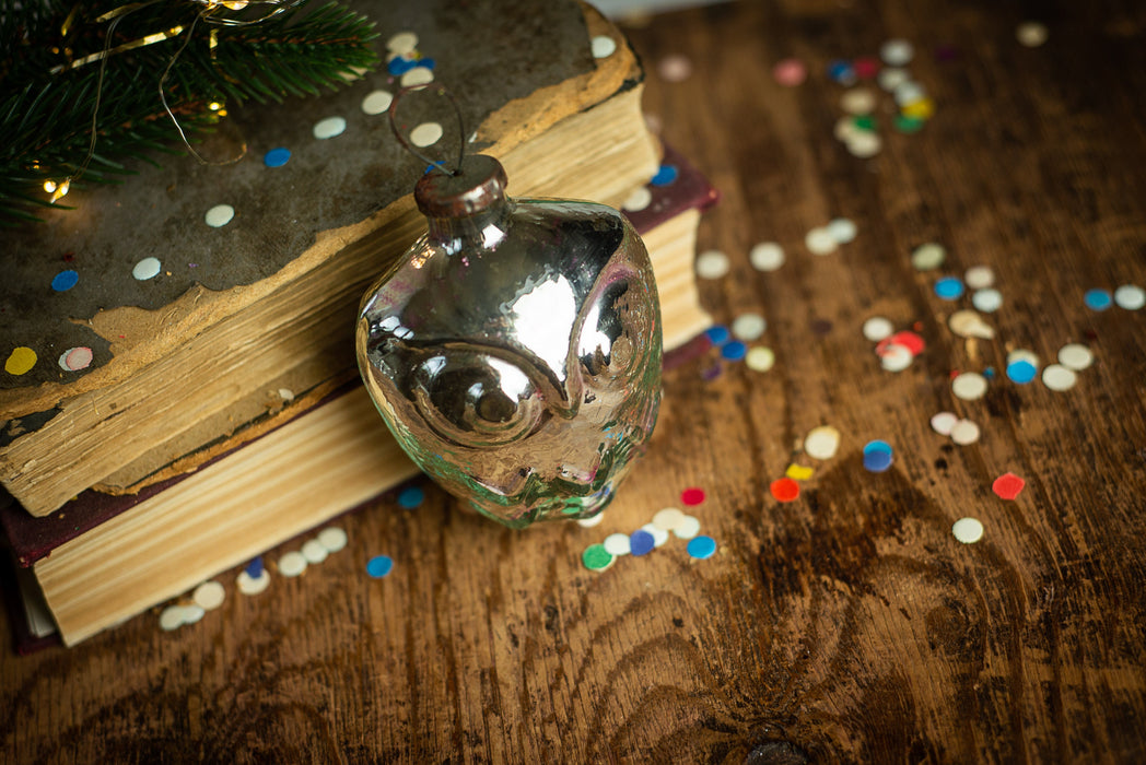 Vintage Owl Glass Ornament, Large Christmas Bird