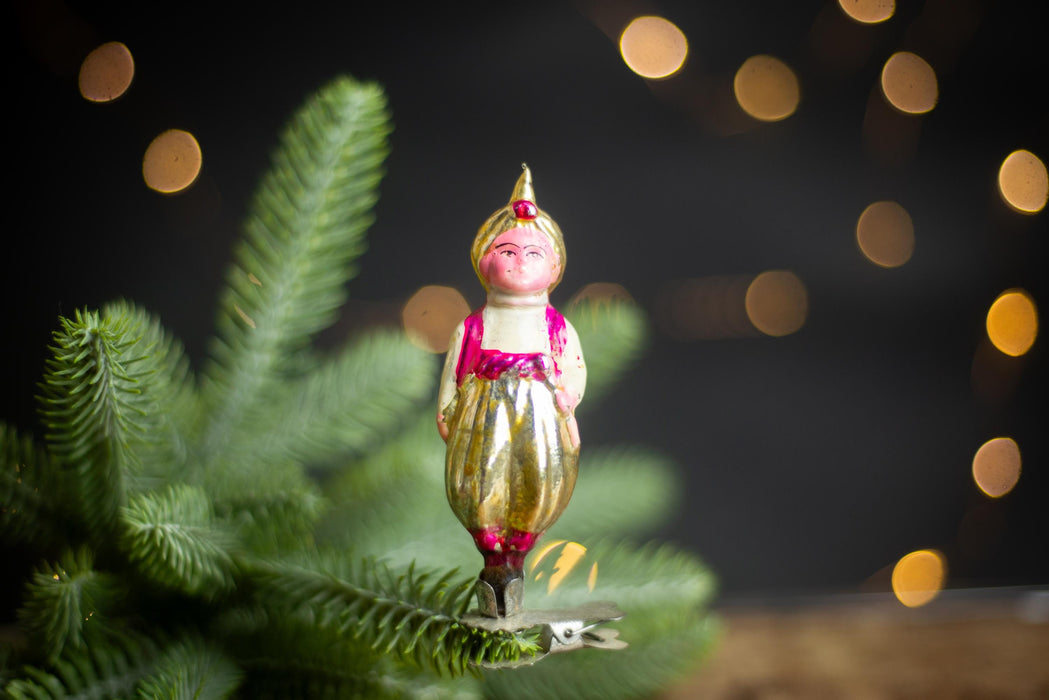 Aladdin Vintage Glass Christmas Ornament, Mid Century