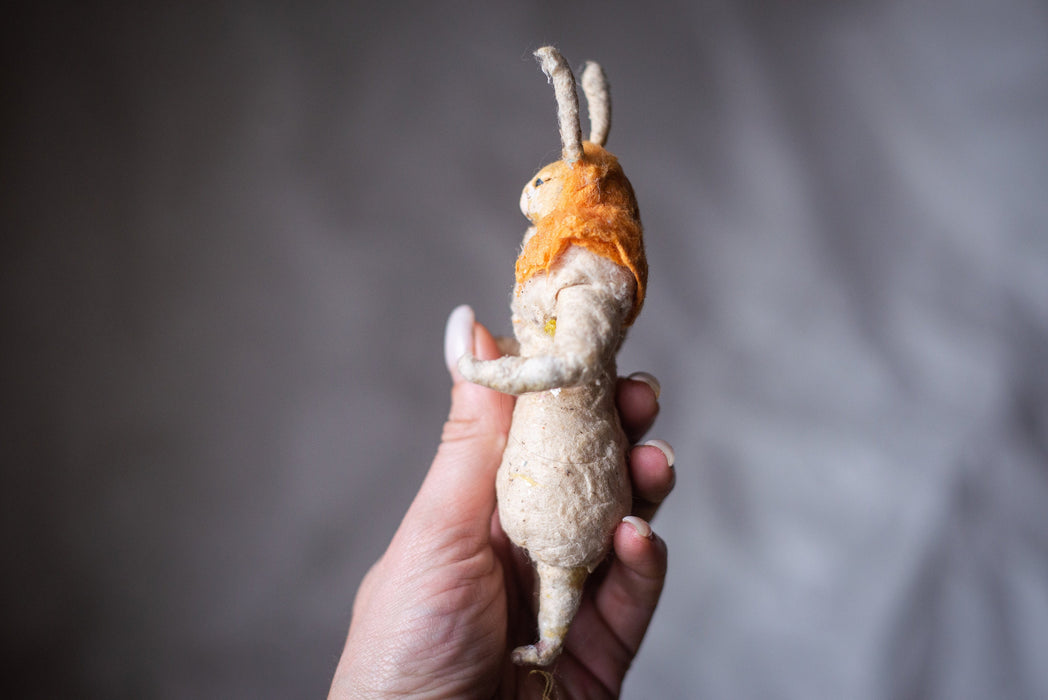 Spun Cotton Easter Bunny Figurine, Vintage Inspired