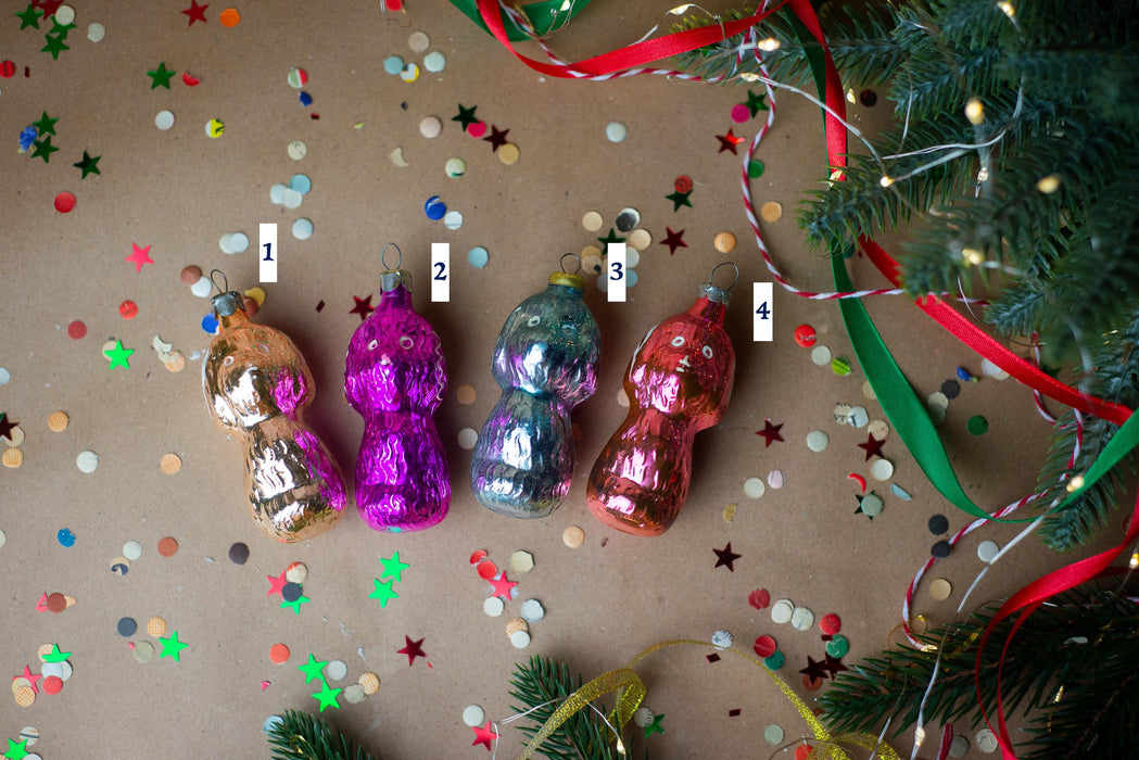 Vintage goldendoodle Glass Christmas Ornament