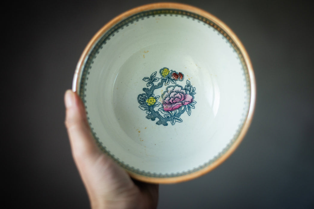 Vintage Porcelain Plate - Ceramic Fruit Bowl | Antique Serving Bowls | Big Soup Bowl