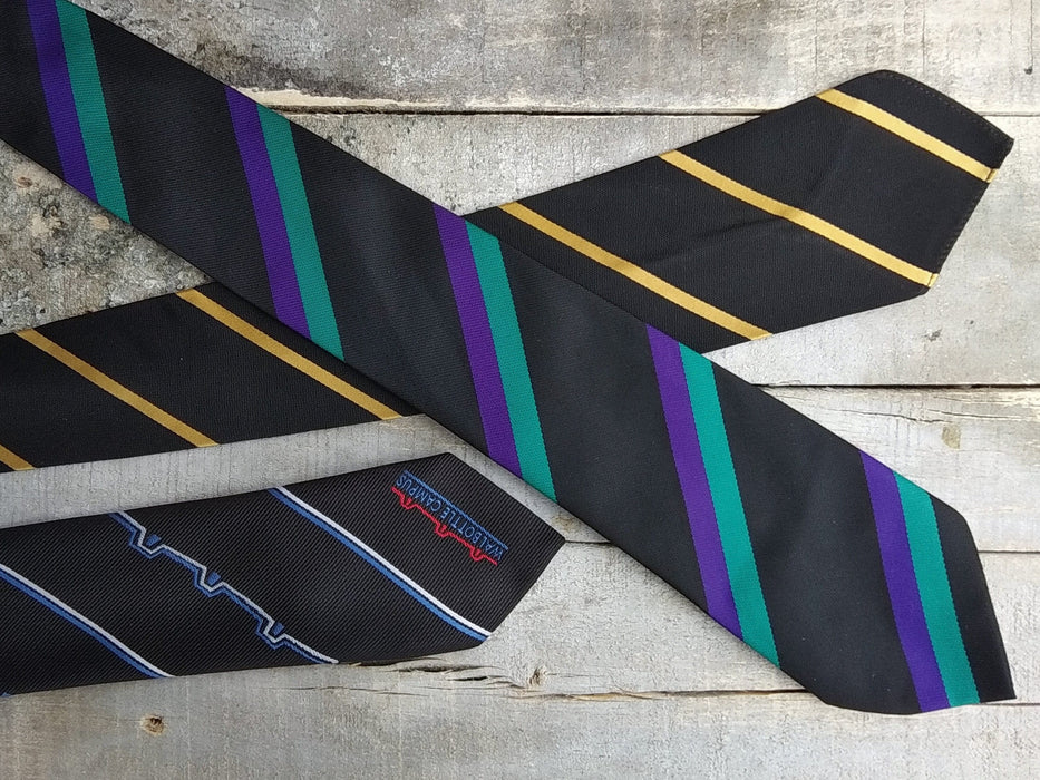 Vintage Striped Necktie: Y2K Retro Fashion, Formal Accessories