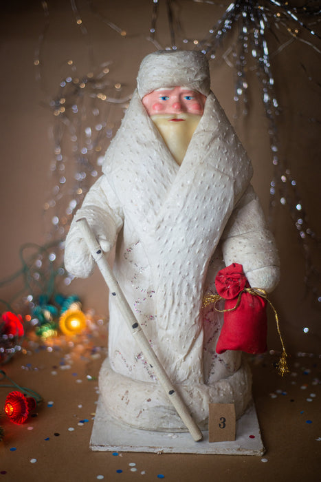 Vintage Father Frost Santa Claus Statue, 1970s Christmas