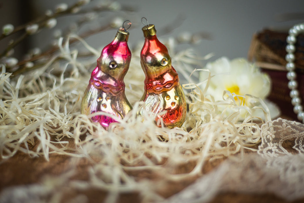 Vintage Easter Ornaments | Retro Glass Figurine & Cute Glass Chicks with Bright Spring Accents