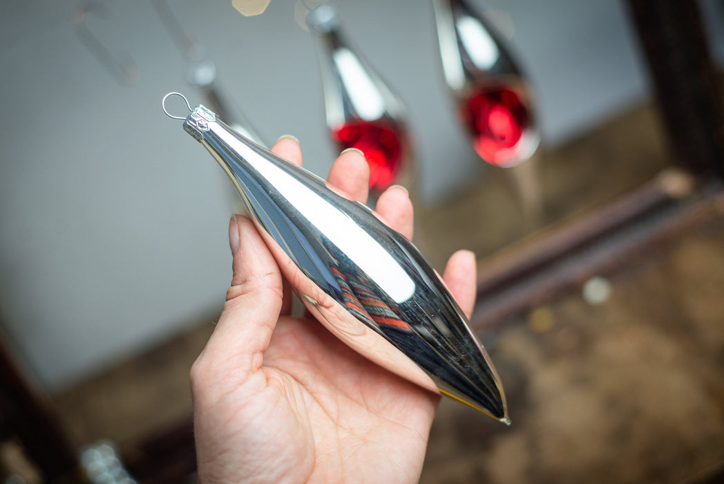 Christmas glass ornaments, icicle Christmas decoration