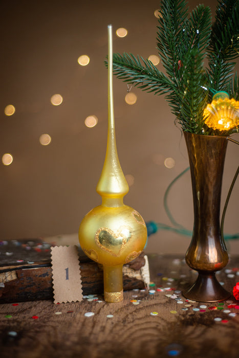 Gold Glass Christmas Tree Topper