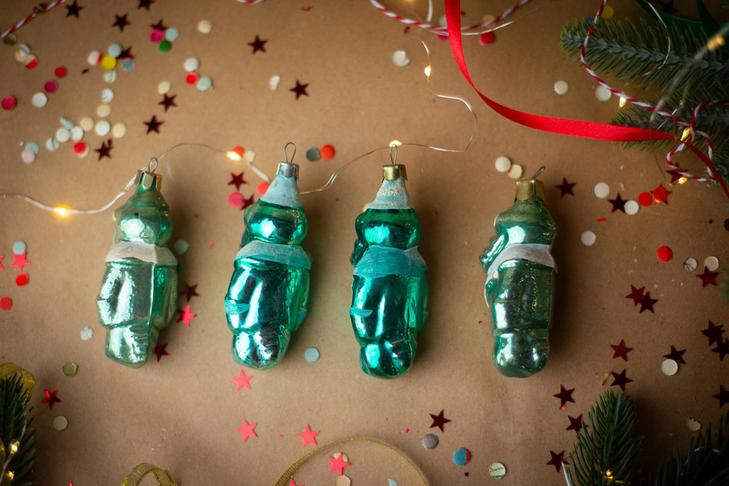 Vintage Crocodile Glass Ornament, Whimsical Christmas