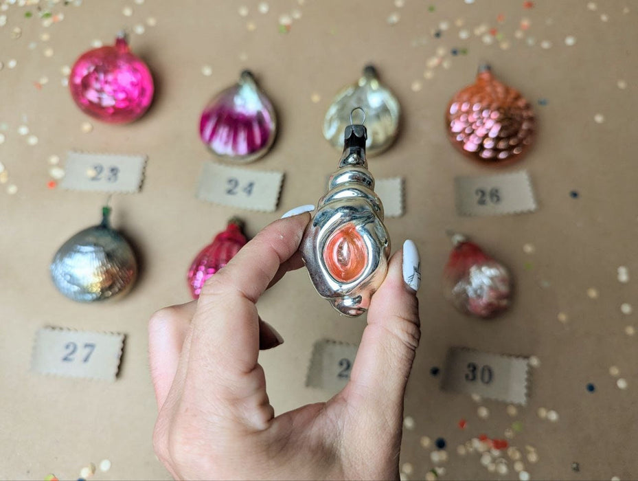 Vintage Glass Sea Ornaments, Nautical Christmas Tree