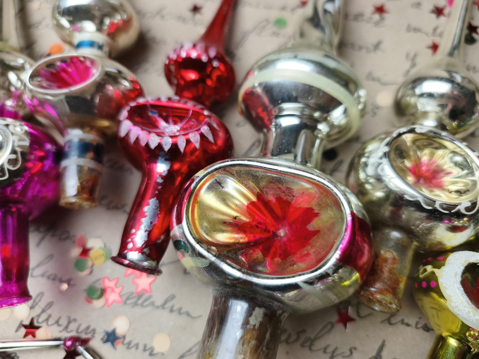 Vintage Glass Reflector Christmas Tree Topper – 1960s