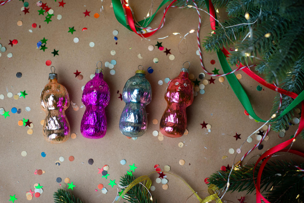 Vintage goldendoodle Glass Christmas Ornament