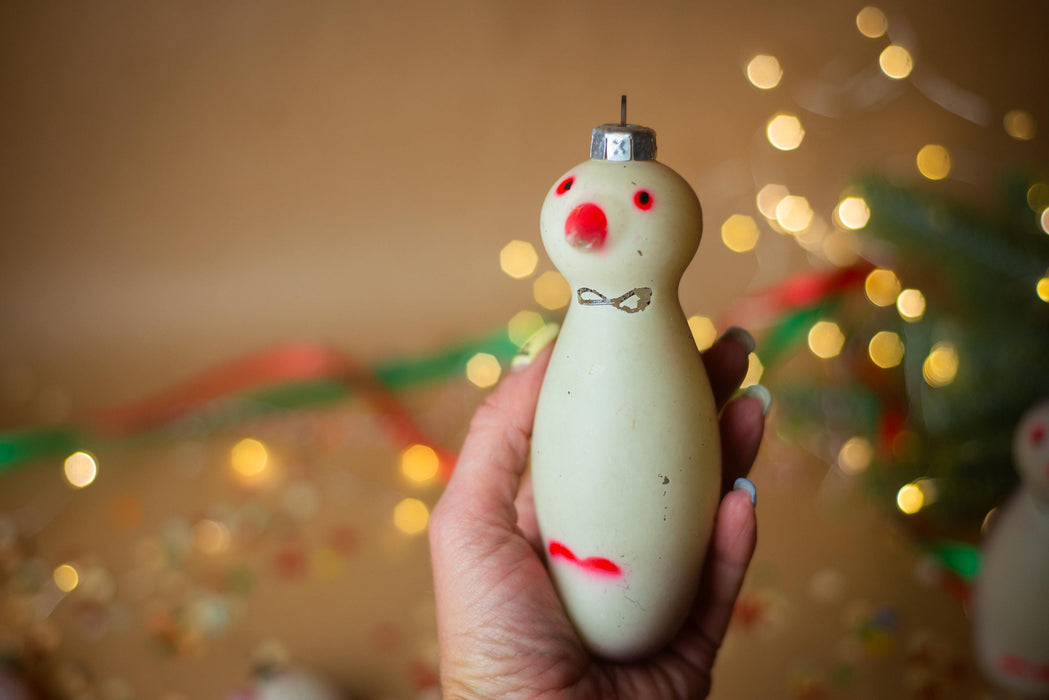 Royal penguin vintage glass ornament, Christmas tree
