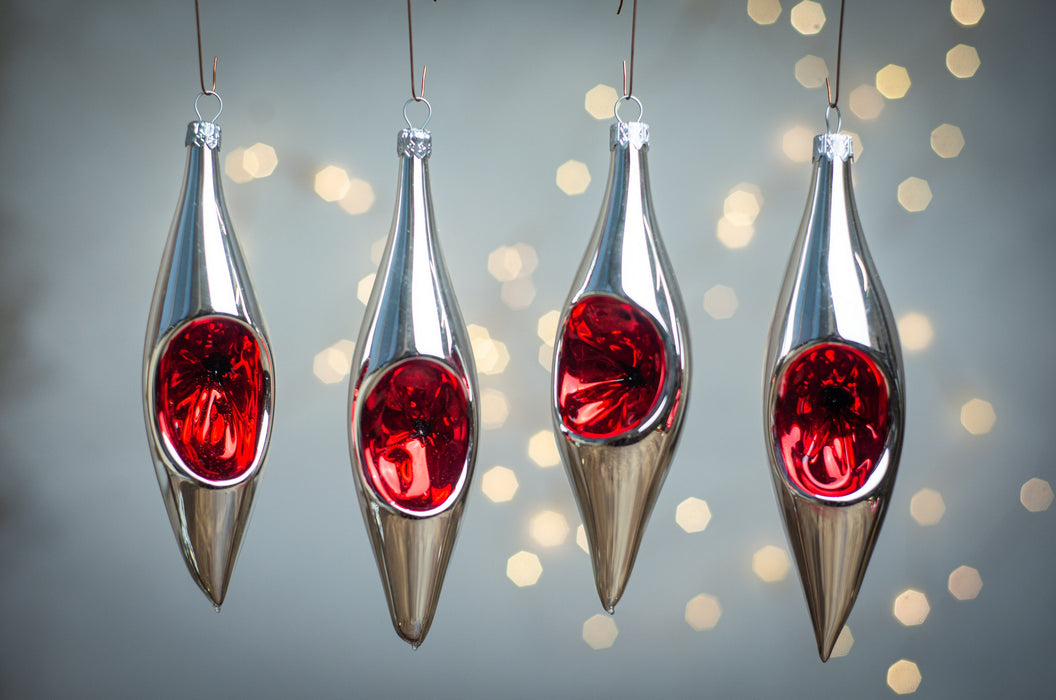 Christmas glass ornaments, icicle Christmas decoration