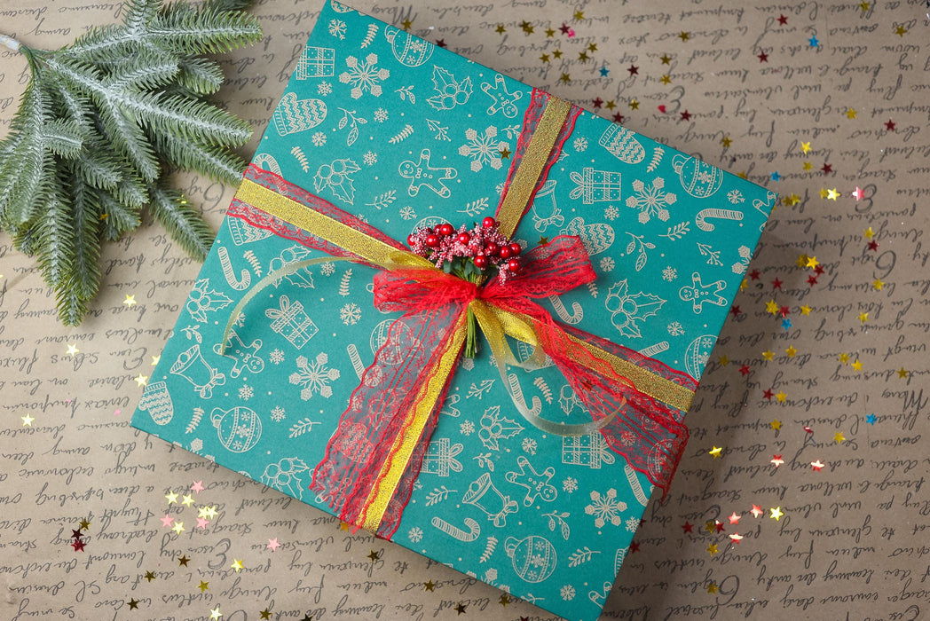 Advent Calendar Christmas, vintage Christmas ornaments, mystery box, surprise box