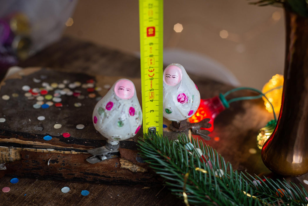 Vintage Glass Nesting Doll Christmas Ornament