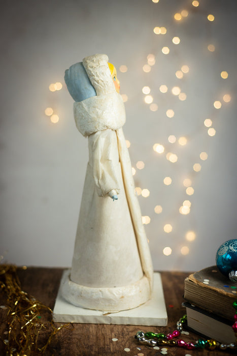 Vintage Spun Cotton Snow Maiden Figurine