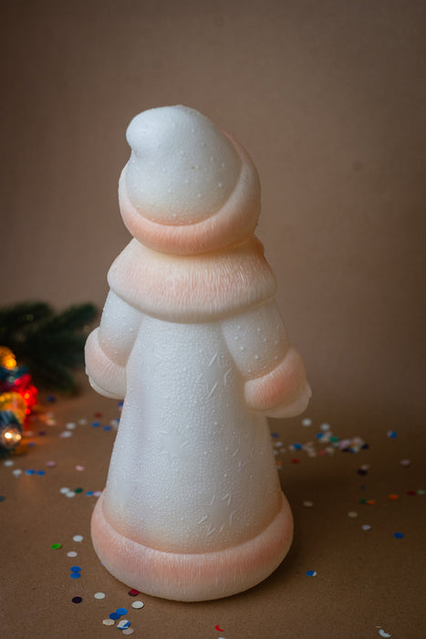 Vintage Soviet Ded Moroz Figurine, Retro Plastic Santa