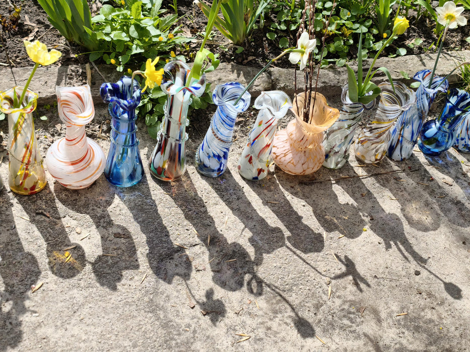 Murano Glass Vase - Decorative Glass Vase | Colorful Home Styling, Retro Sculpture