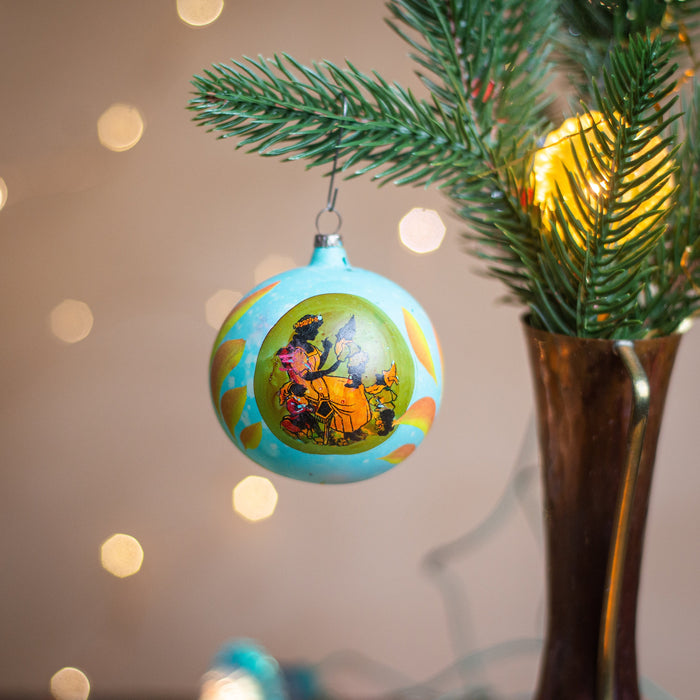 Vintage Snow White Ornament, Hand Painted Fairytale