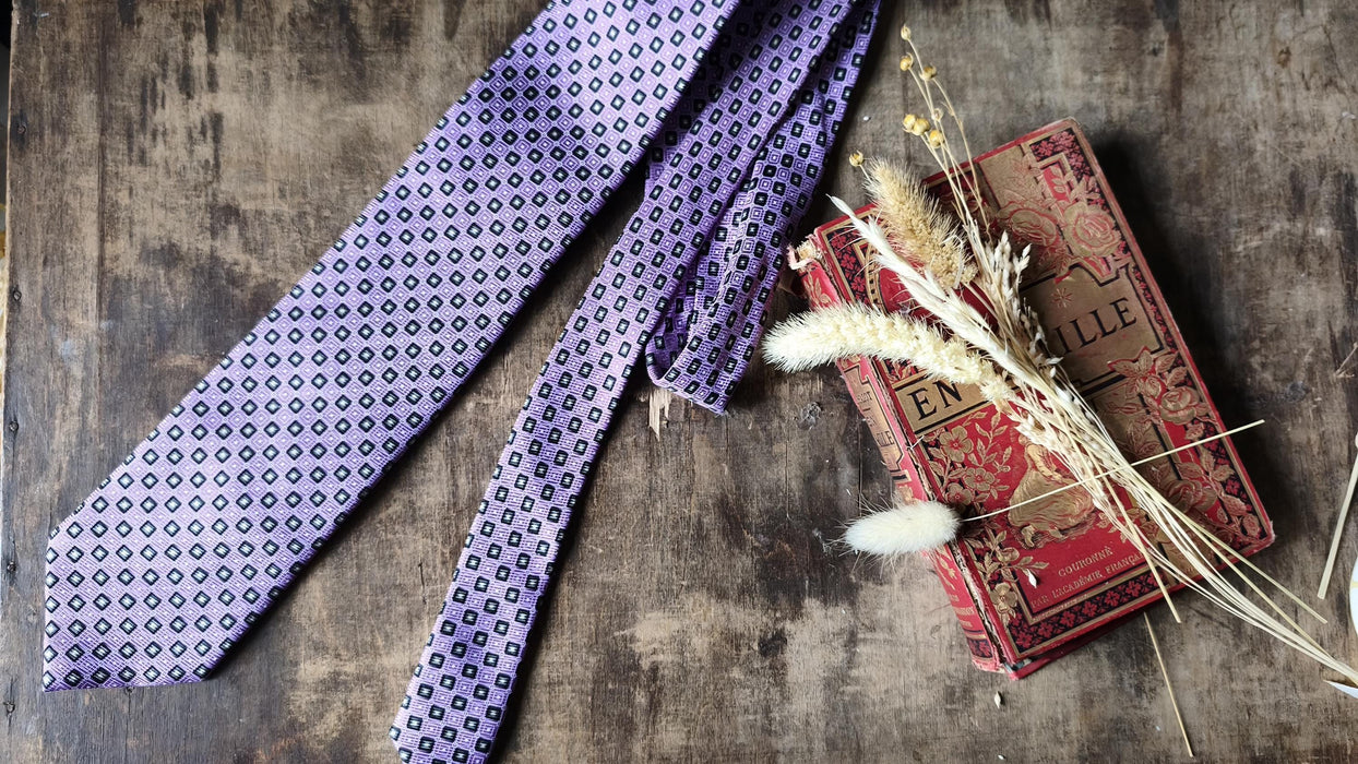 Vintage Silk Designer Ties Crochet & Biaggini, Paisley Geometric Neckties, Mens Formal Accessories