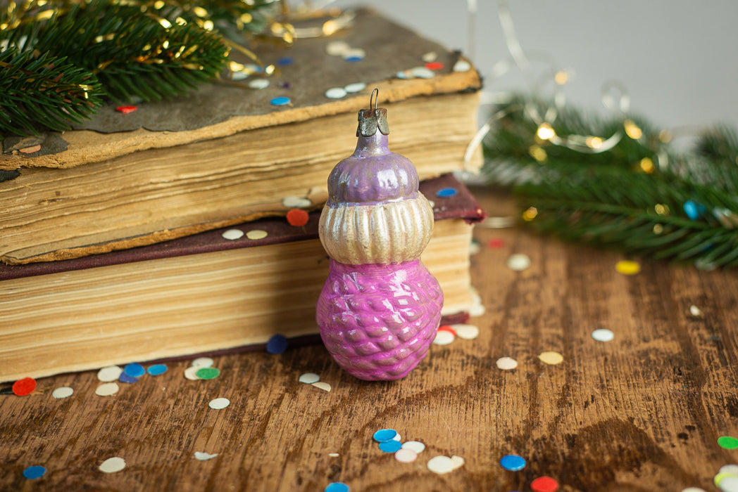 Vintage Gnome Glass Ornament, Old World Christmas Tree