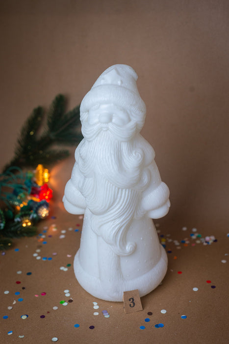 Vintage Soviet Ded Moroz Figurine, Retro Plastic Santa