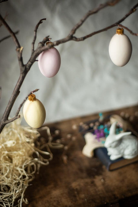 Glass Easter Egg Ornaments - Hanging Pastel Spring Decor for Easter Tree