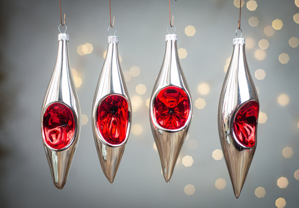 Christmas glass ornaments, icicle Christmas decoration