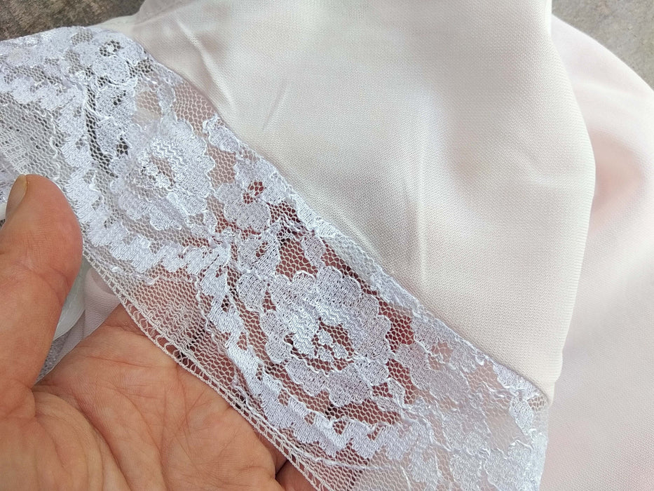 Vintage Slip Dress – Soft Pink Nightgown With Delicate Lace Lingerie Trim