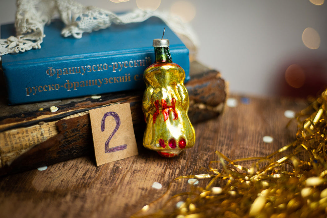 Santa Claus vintage Christmas glass ornaments