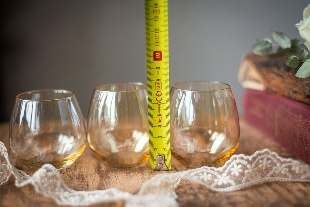 Vintage Amber Shot Glasses – Mid-Century Set