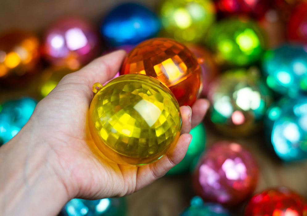 Vintage Christmas Ornaments Set – Shatterproof 1970s Plastic Baubles
