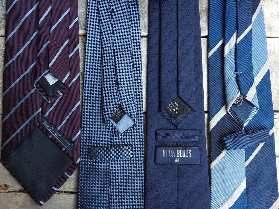 Vintage Silk Neckties - Classic Striped Ties | Italian Made Formal Necktie Set