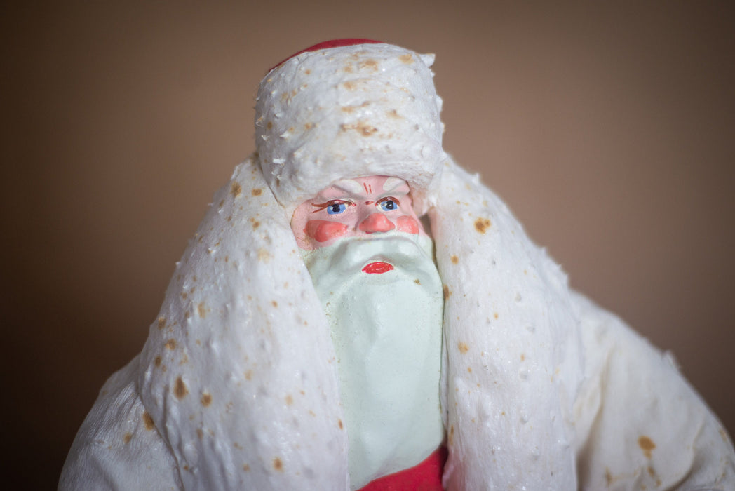 18 Inch Vintage Santa Claus Figurine, Rustic Christmas
