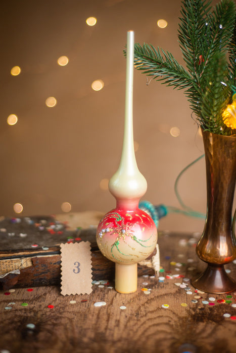 Gold Glass Christmas Tree Topper