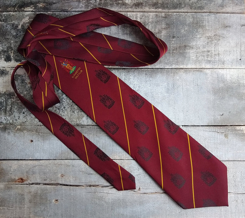 Vintage Burgundy Necktie, Silk Printed Tie, Retro Wedding Mens Accessory