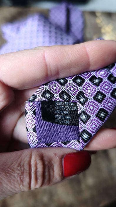 Vintage Silk Designer Ties Crochet & Biaggini, Paisley Geometric Neckties, Mens Formal Accessories