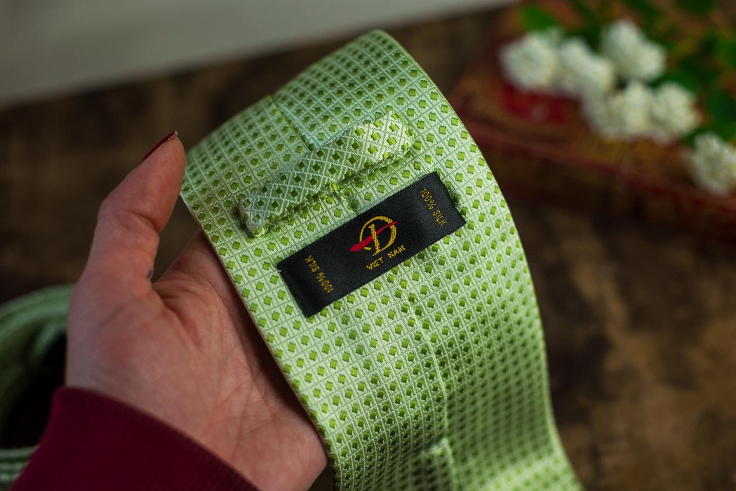 Vintage Silk Neckties Collection, Green Wedding Ties, Designer Menswear Accessories