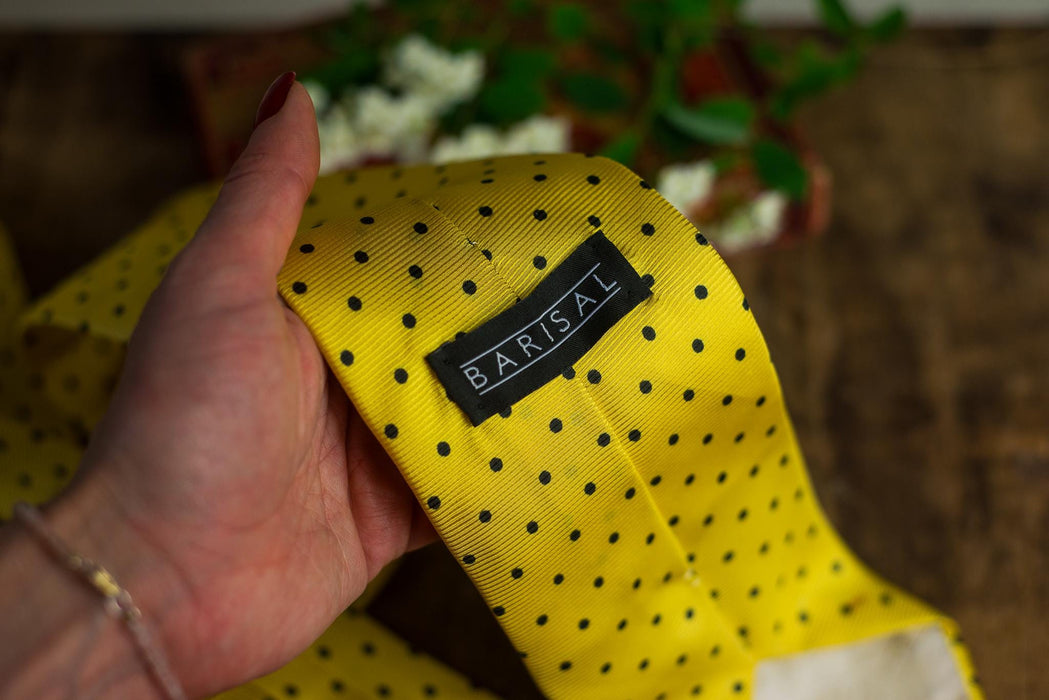 Vintage Silk Neckties, Designer Wedding Tie Collection, Yellow Brown Formal Ties