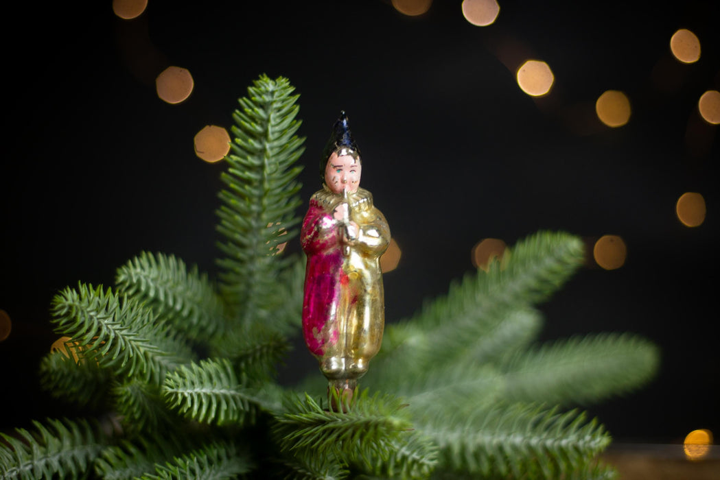 Rare Pierrot Christmas Ornament, Vintage Clown Tree