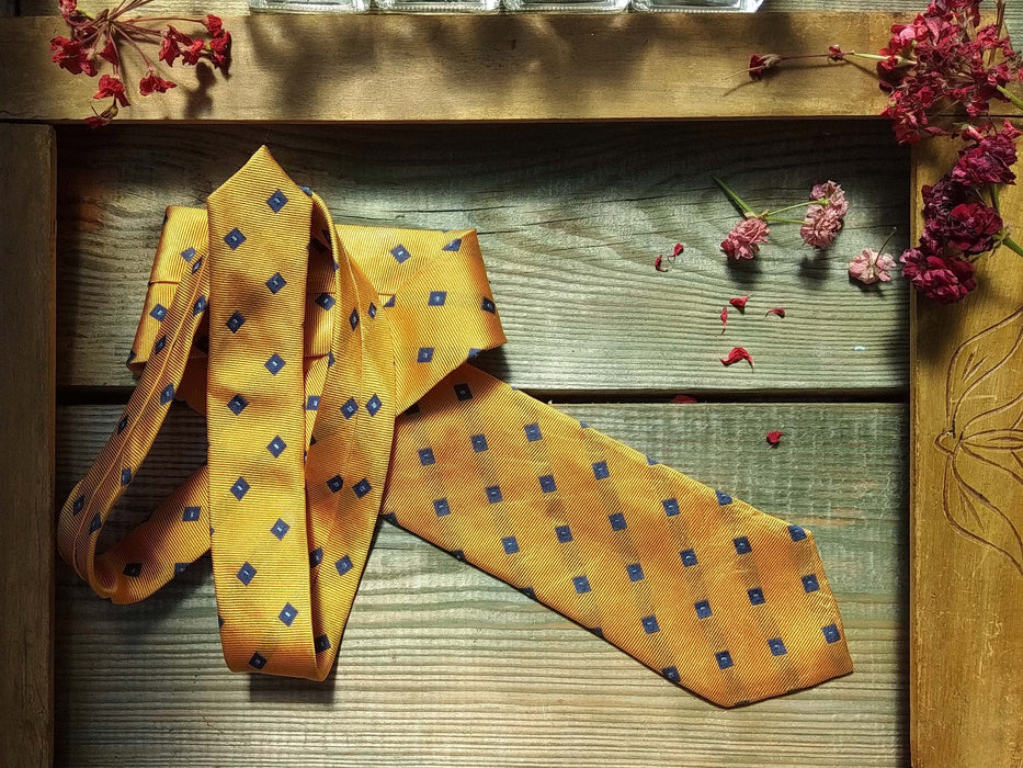 Vintage Silk Neckties – Summer Formal Ties | Retro Printed Classic Necktie Gift
