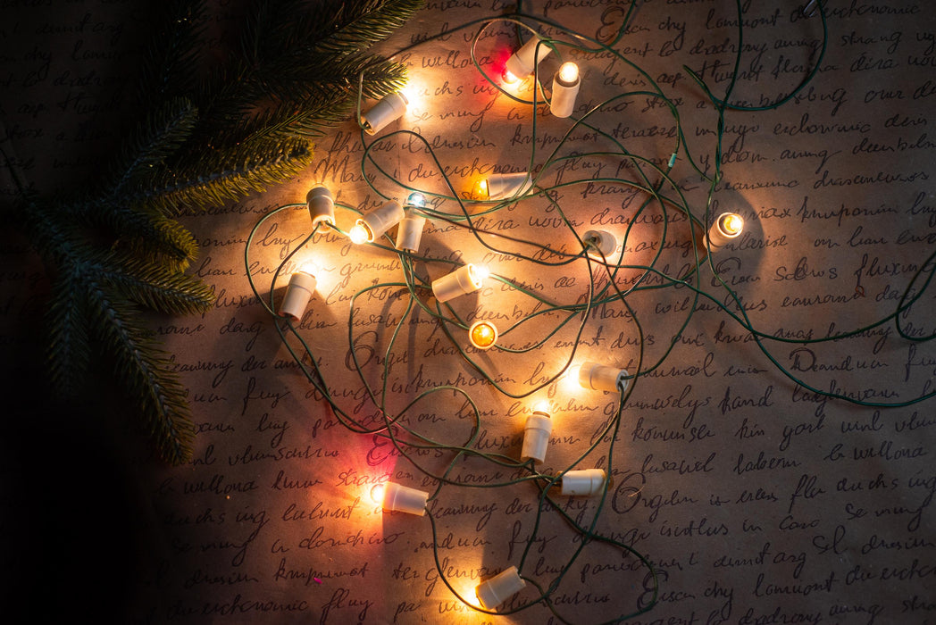 Vintage Lantern Christmas Lights, Retro Christmas Tree Garland, Working Christmas String Lights