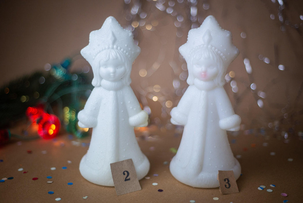 Vintage Plastic Snow Maiden Ornament, Snegurochka