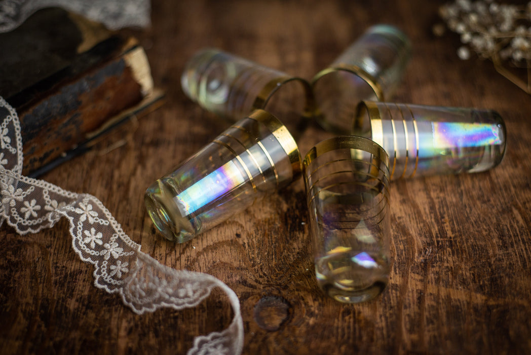 1970s Vintage Mini Shot Glasses – Barware Set