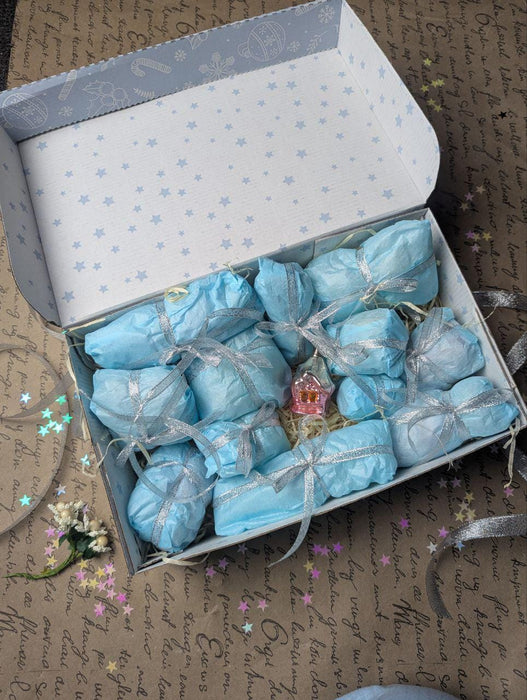 Mystery Christmas Gift Box, 14 Vintage Glass Ornaments